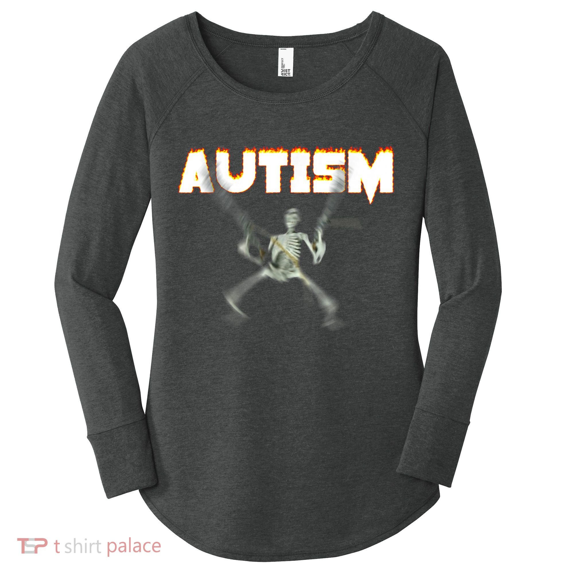 Autism Skeleton Meme Women's Perfect Tri Tunic Long Sleeve Shirt