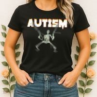 Autism Skeleton Meme Women's T-Shirt thumb 2