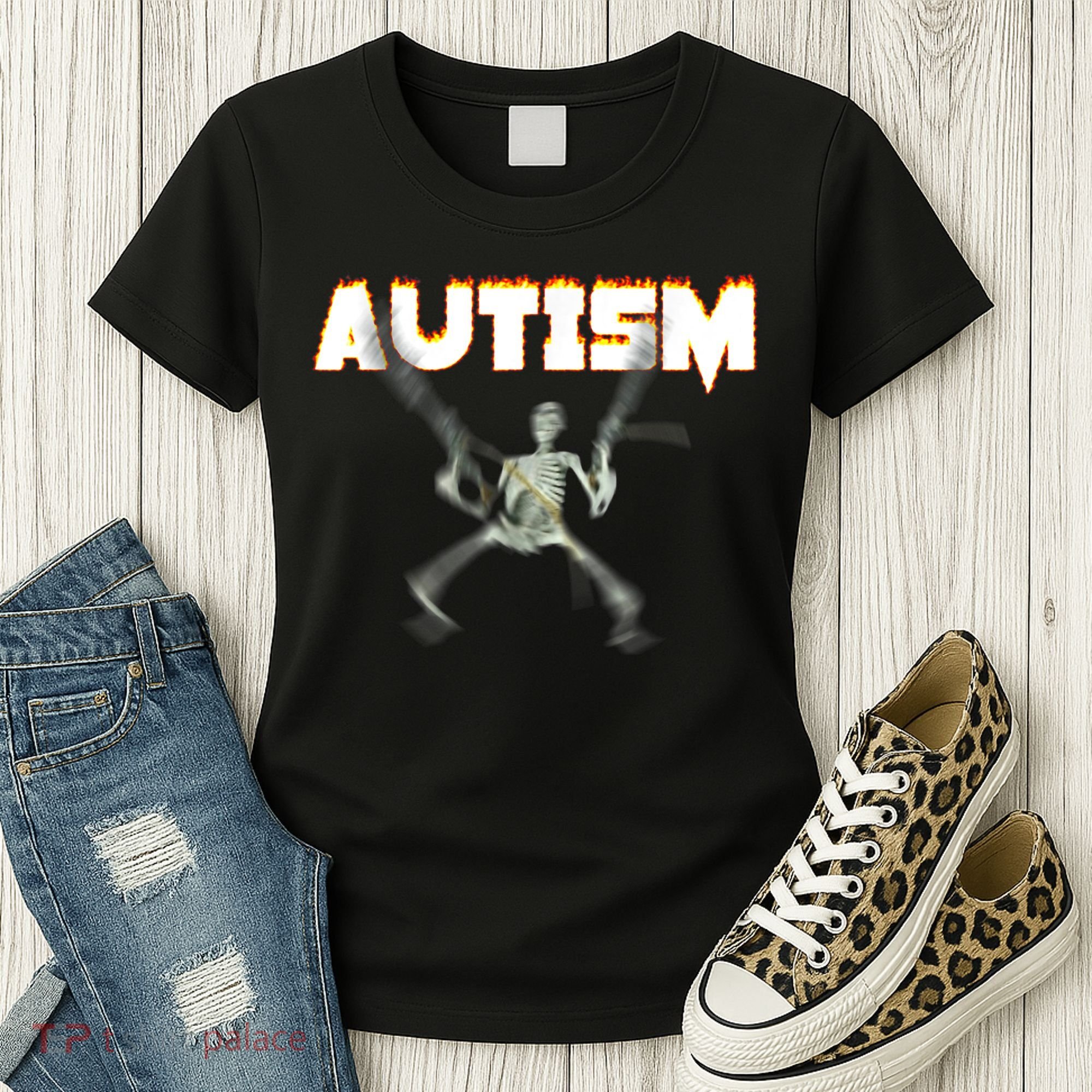 Autism Skeleton Meme Women's T-Shirt