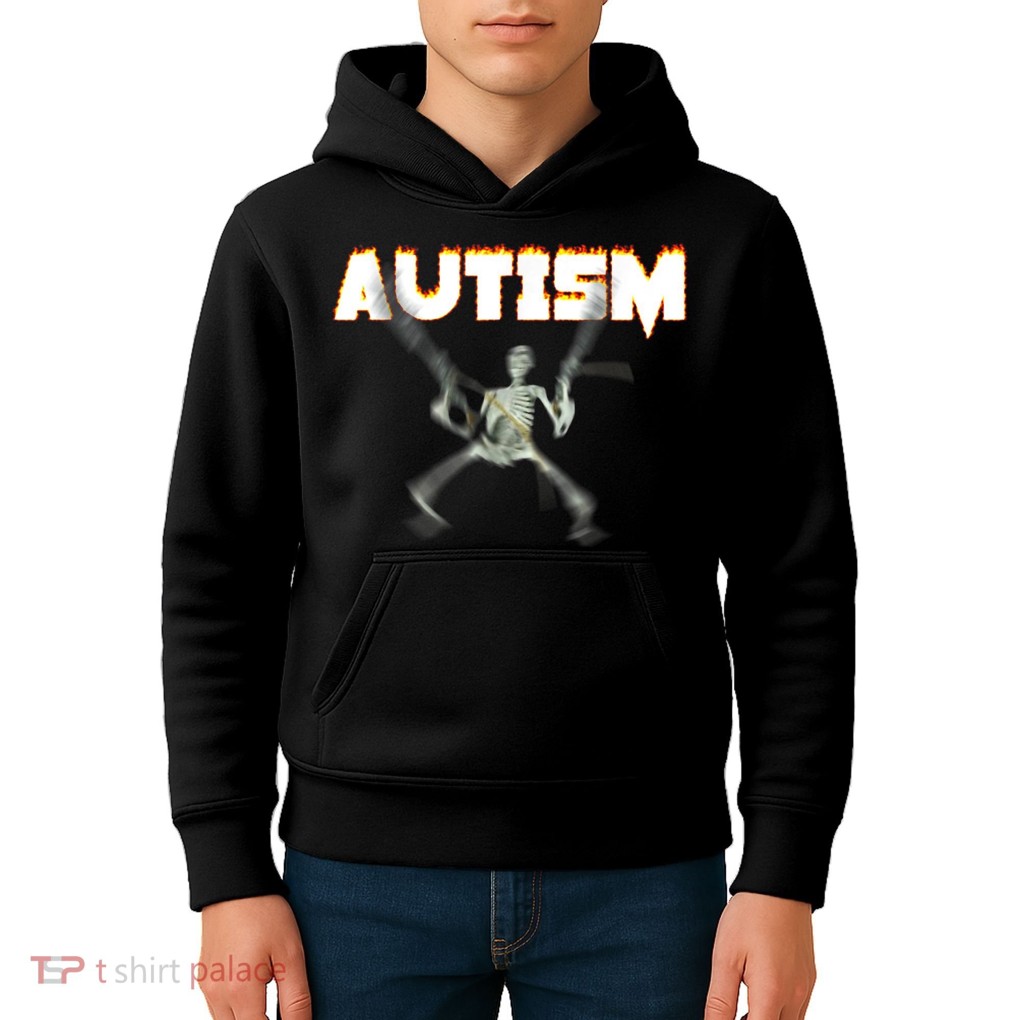 Autism Skeleton Meme Kids Hoodie