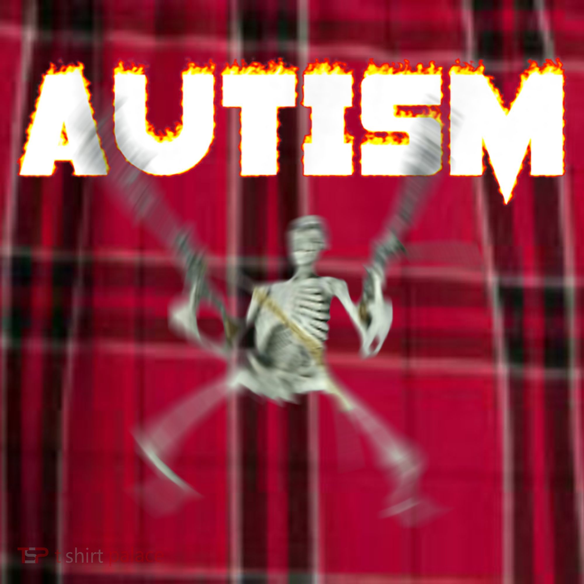 Autism Skeleton Meme Men's Flannel Plaid Pajama Pants