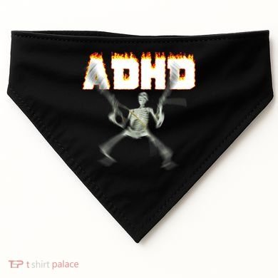 ADHD Skeleton Meme USA-Made Doggie Bandana