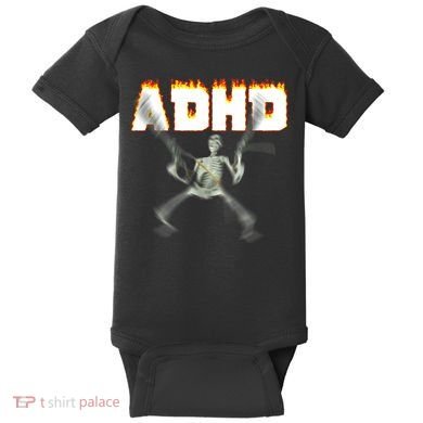 ADHD Skeleton Meme Baby Bodysuit