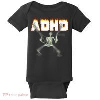 ADHD Skeleton Meme Baby Bodysuit thumb 0