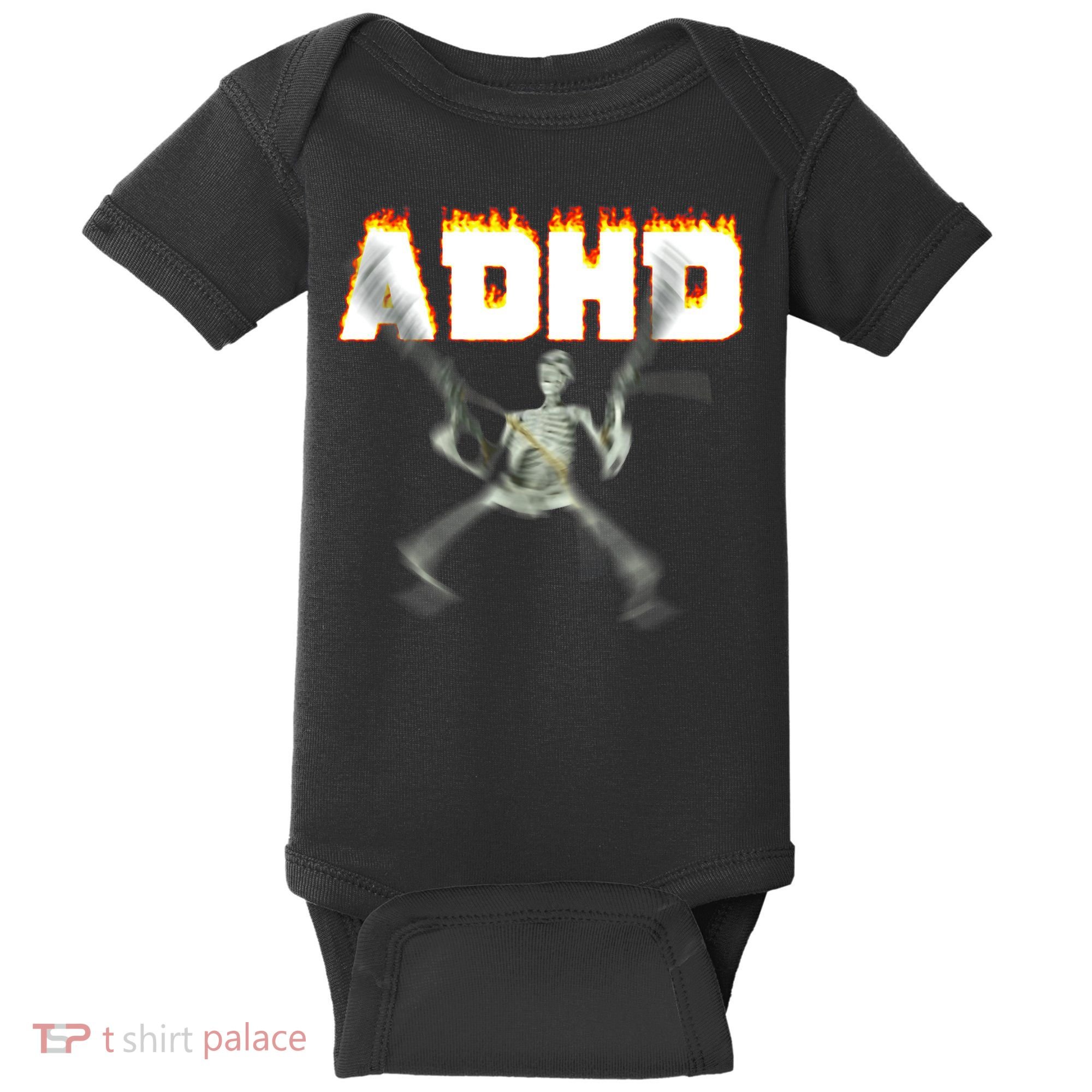 ADHD Skeleton Meme Baby Bodysuit
