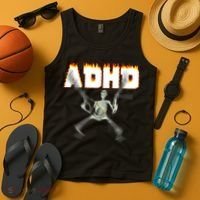 ADHD Skeleton Meme Tank Top thumb 4