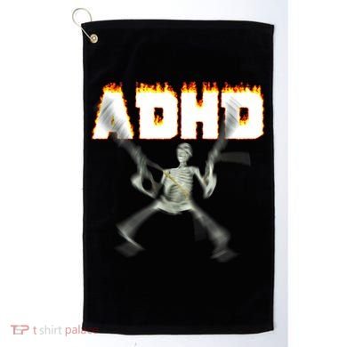 ADHD Skeleton Meme Golf Towel