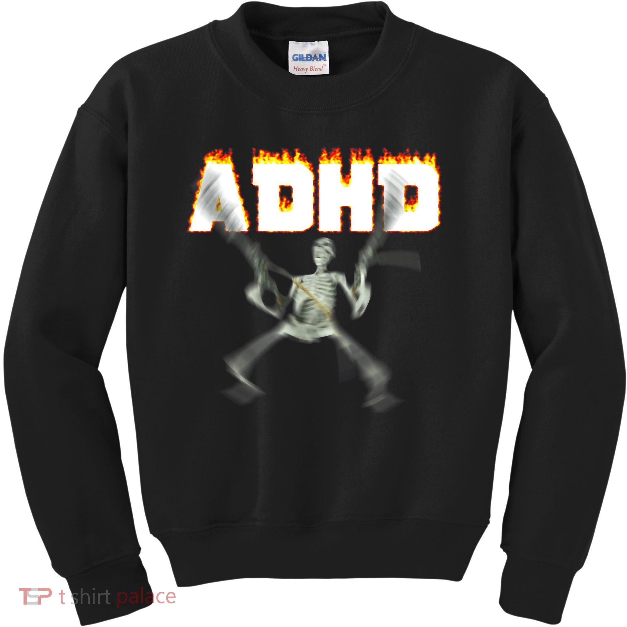 ADHD Skeleton Meme Kids Sweatshirt