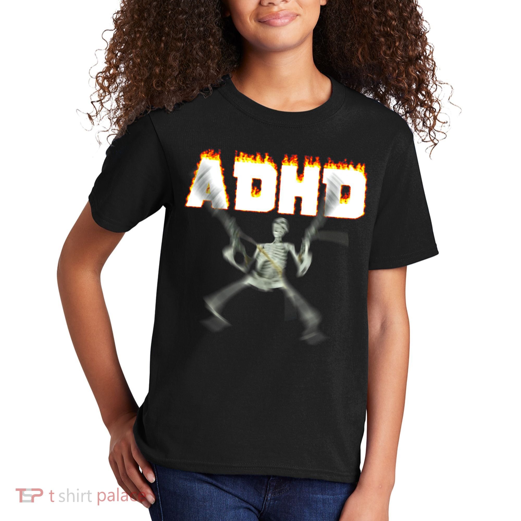 ADHD Skeleton Meme Kids T-Shirt