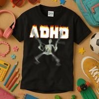 ADHD Skeleton Meme Kids T-Shirt thumb 3