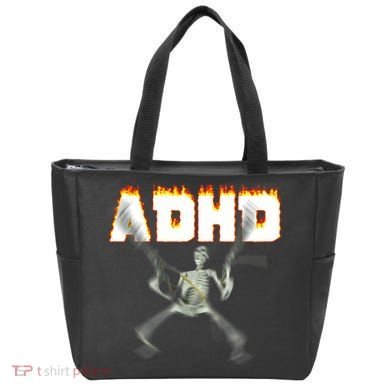 ADHD Skeleton Meme Tote Bag