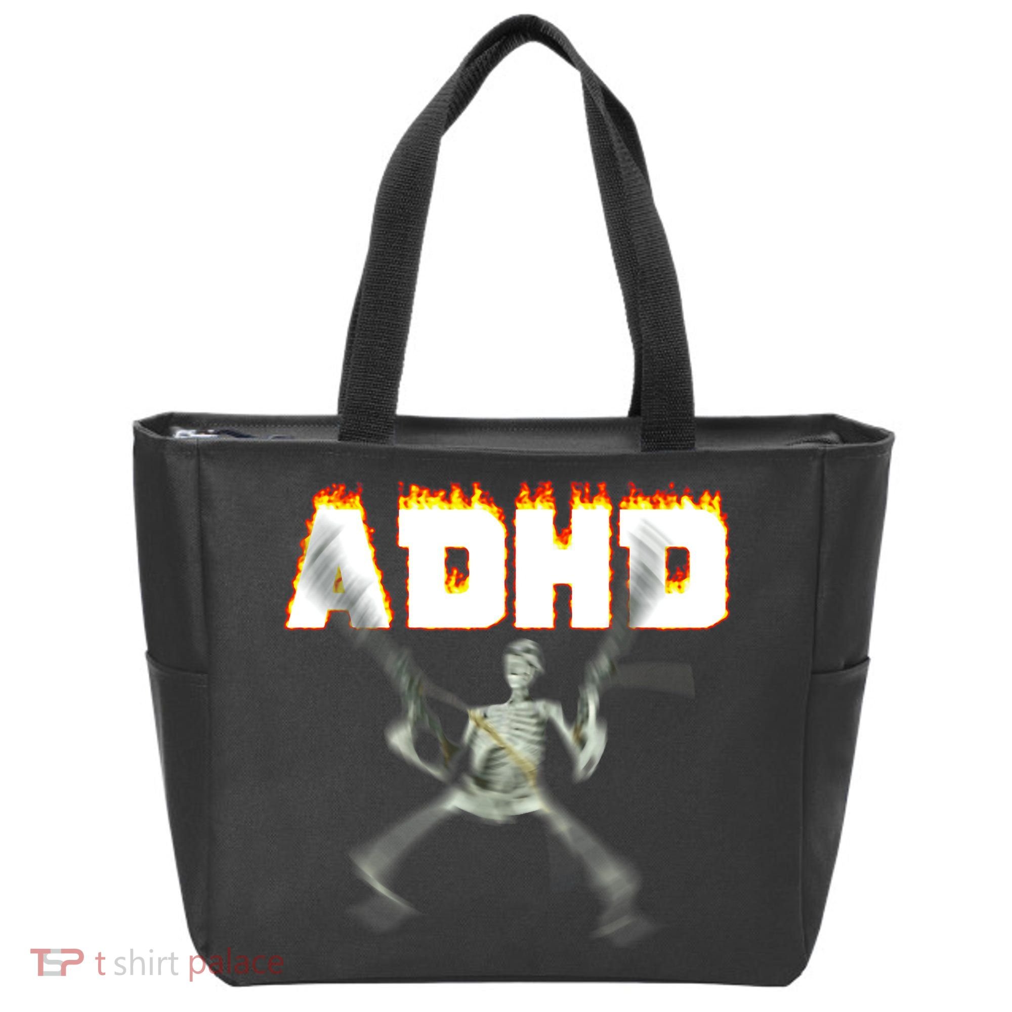 ADHD Skeleton Meme Tote Bag