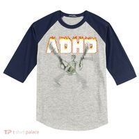 ADHD Skeleton Meme Kids Colorblock Raglan Jersey thumb 0