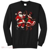 African Santa Mrs Claus Dancing African American Christmas Sweatshirt thumb 0