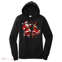 African Santa Mrs Claus Dancing African American Christmas Women's Hoodie thumb 0