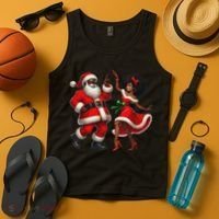 African Santa Mrs Claus Dancing African American Christmas Tank Top thumb 4