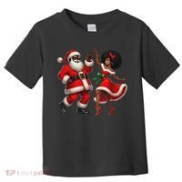 African Santa Mrs Claus Dancing African American Christmas Toddler T-Shirt thumb 0