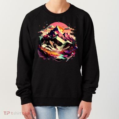 Abstract Swiss Mountains With Wild Nature Women's Sweatshirt
