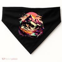 Abstract Swiss Mountains With Wild Nature USA-Made Doggie Bandana thumb 0