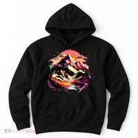 Abstract Swiss Mountains With Wild Nature Hoodie thumb 0