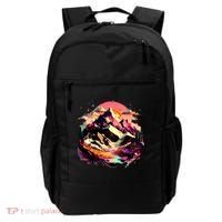 Abstract Swiss Mountains With Wild Nature Backpack thumb 0
