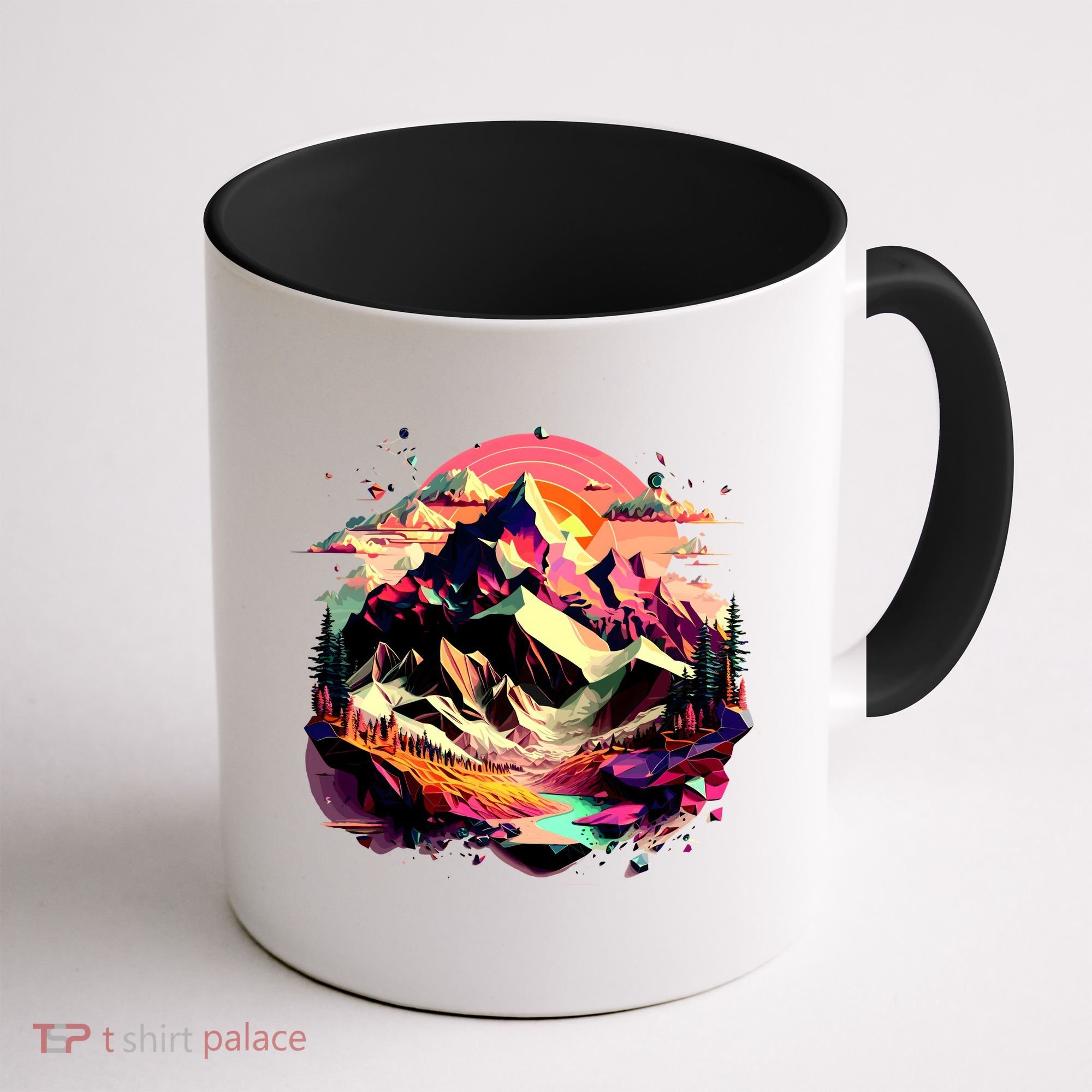 Abstract Swiss Mountains With Wild Nature Coffee Mug