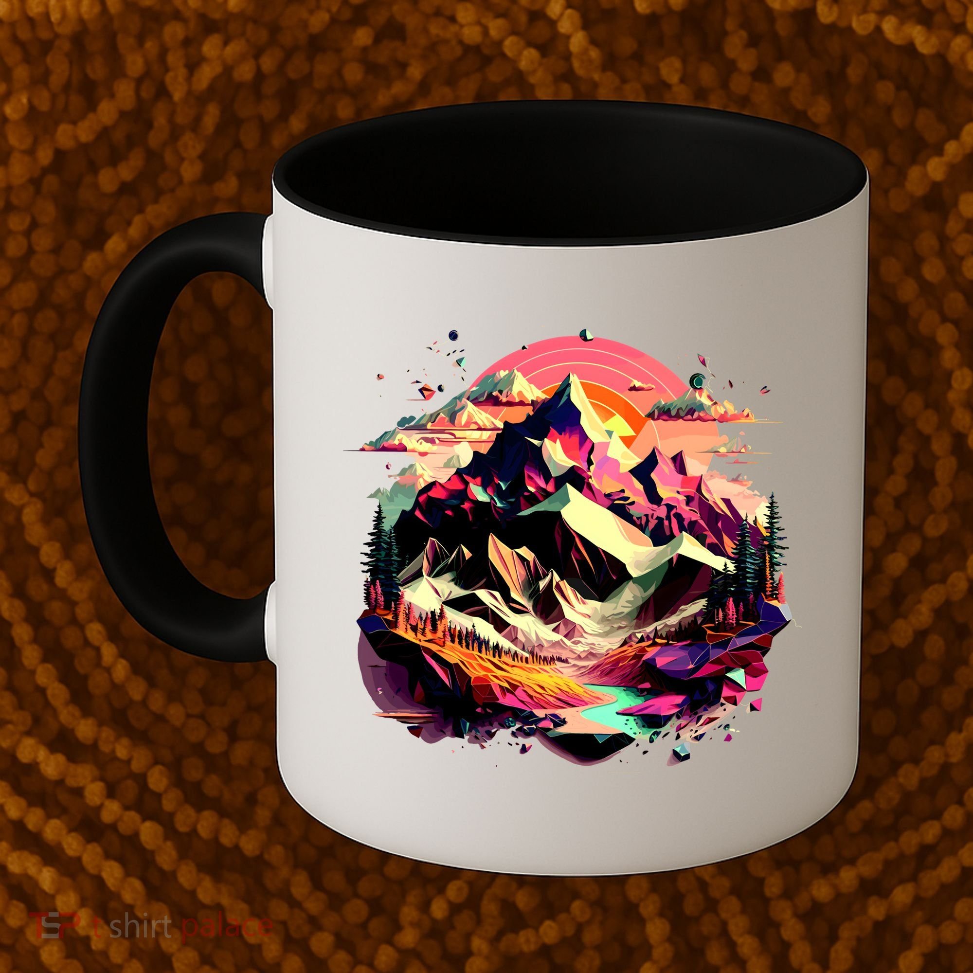 Abstract Swiss Mountains With Wild Nature Coffee Mug
