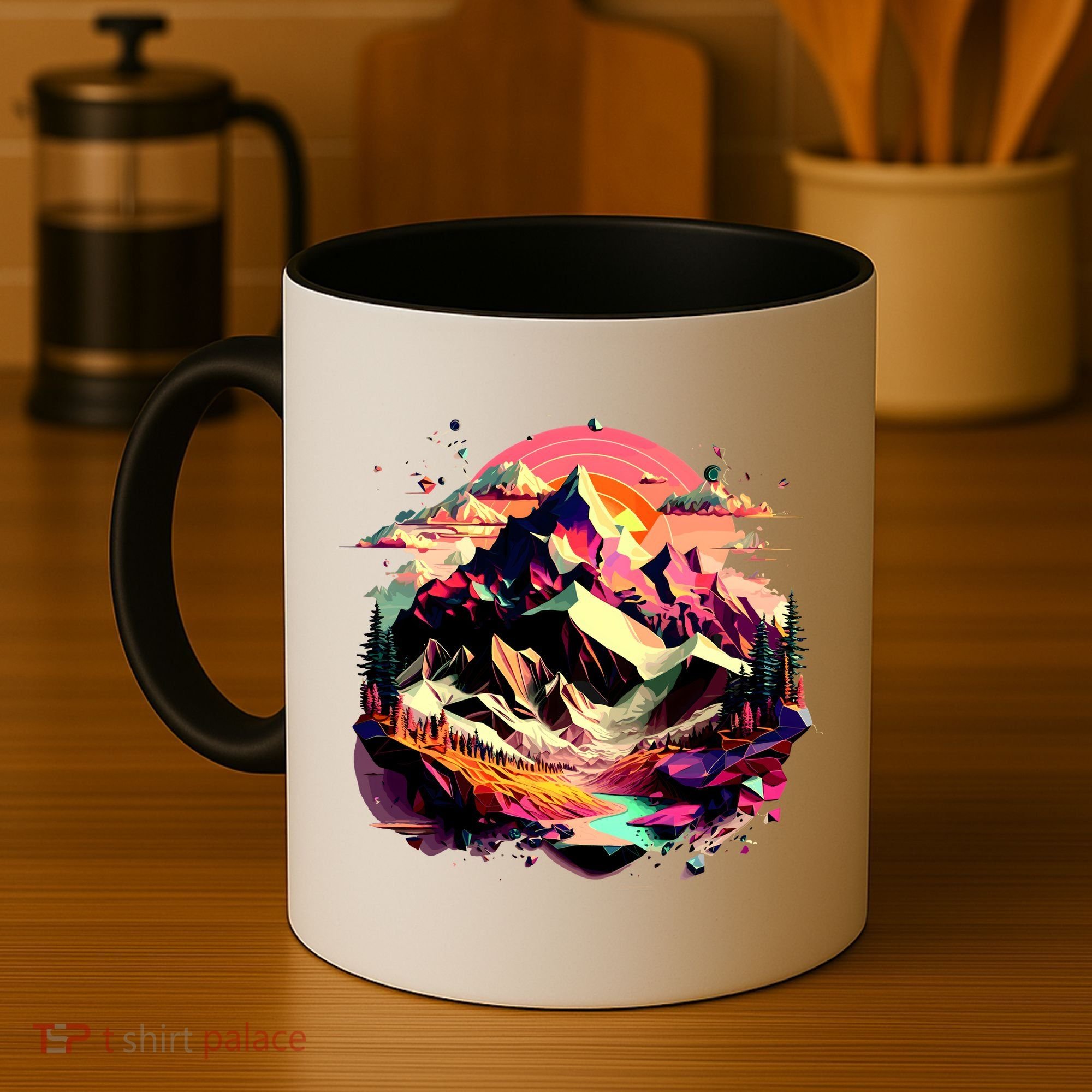Abstract Swiss Mountains With Wild Nature Coffee Mug