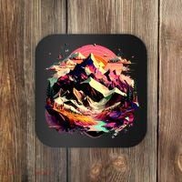 Abstract Swiss Mountains With Wild Nature Coaster thumb 0