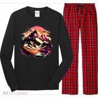 Abstract Swiss Mountains With Wild Nature Long Sleeve Pajama Set thumb 0