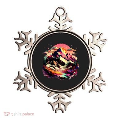 Abstract Swiss Mountains With Wild Nature Ornament