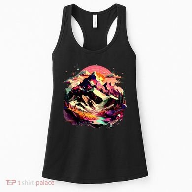 Abstract Swiss Mountains With Wild Nature Women's Tank Top