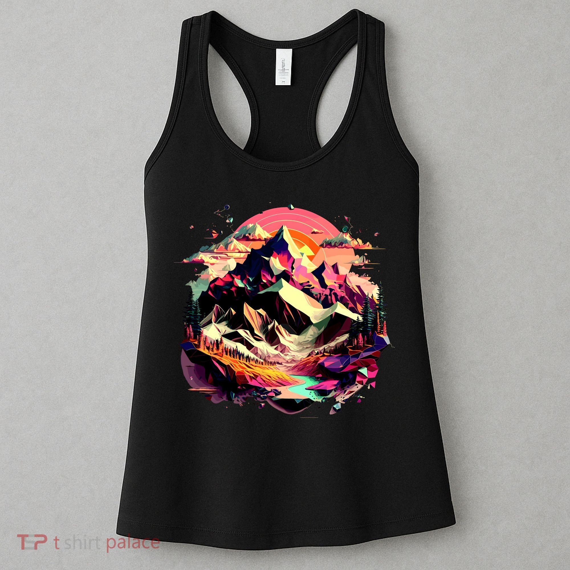 Abstract Swiss Mountains With Wild Nature Women's Tank Top