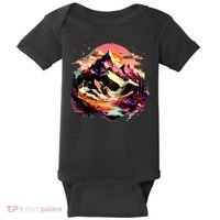 Abstract Swiss Mountains With Wild Nature Baby Bodysuit thumb 0