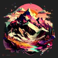 Abstract Swiss Mountains With Wild Nature Hat thumb 2