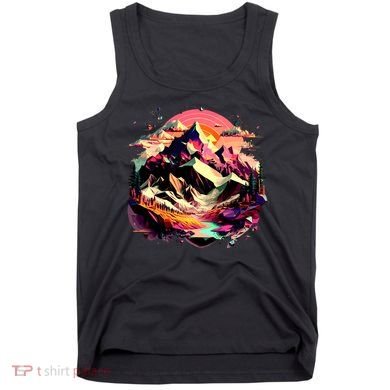 Abstract Swiss Mountains With Wild Nature Tank Top