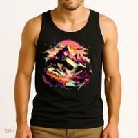 Abstract Swiss Mountains With Wild Nature Tank Top thumb 3