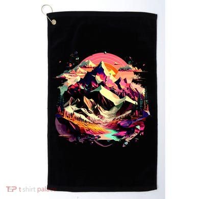 Abstract Swiss Mountains With Wild Nature Golf Towel