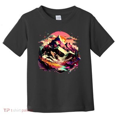 Abstract Swiss Mountains With Wild Nature Toddler T-Shirt
