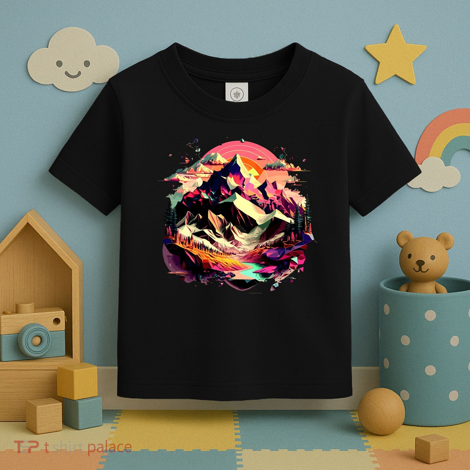 Abstract Swiss Mountains With Wild Nature Toddler T-Shirt