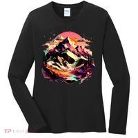 Abstract Swiss Mountains With Wild Nature Women's Long Sleeve Shirt thumb 0