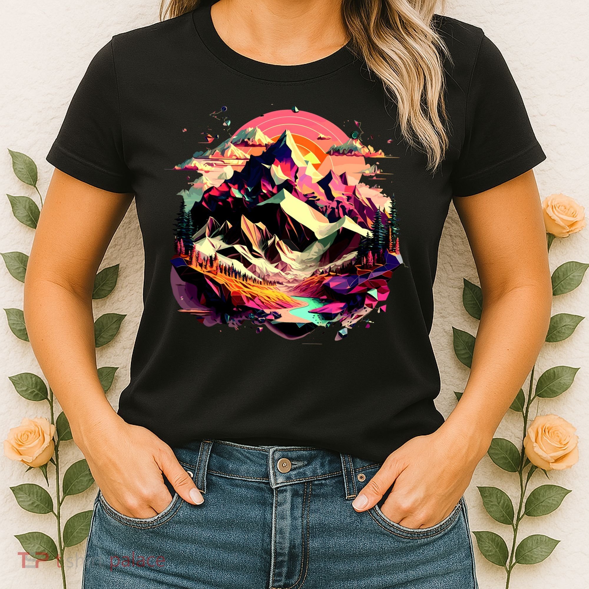 Abstract Swiss Mountains With Wild Nature Women's T-Shirt