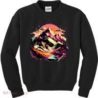 Abstract Swiss Mountains With Wild Nature Kids Sweatshirt thumb 0
