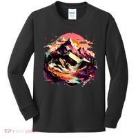 Abstract Swiss Mountains With Wild Nature Kids Long Sleeve Shirt thumb 0