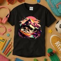 Abstract Swiss Mountains With Wild Nature Kids T-Shirt thumb 3