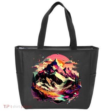 Abstract Swiss Mountains With Wild Nature Tote Bag