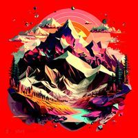 Abstract Swiss Mountains With Wild Nature Santa Hat thumb 1
