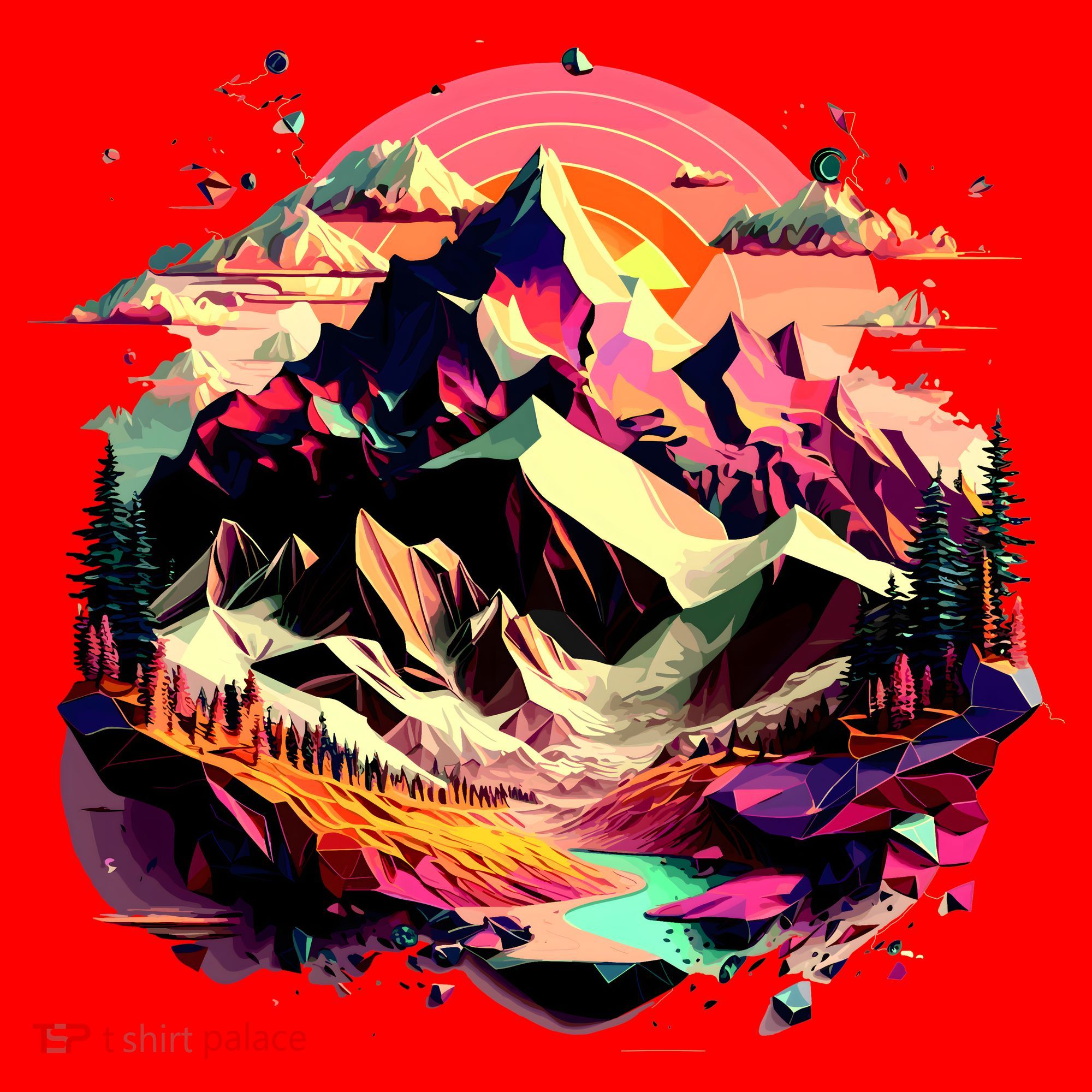 Abstract Swiss Mountains With Wild Nature Santa Hat