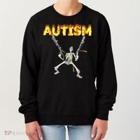 Autism Skeleton Meme Funny Gift Women's Sweatshirt thumb 0
