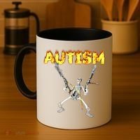 Autism Skeleton Meme Funny Gift Coffee Mug thumb 4